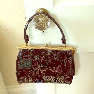 Vintage purse upcycled with comics
